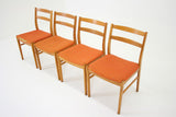 (D042) 4 Danish Modern Beech Wood Dining Chairs