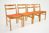 (D042) 4 Danish Modern Beech Wood Dining Chairs