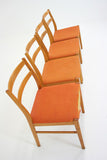 (D042) 4 Danish Modern Beech Wood Dining Chairs