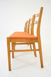 (D042) 4 Danish Modern Beech Wood Dining Chairs