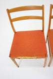 (D042) 4 Danish Modern Beech Wood Dining Chairs