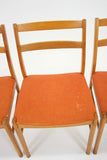 (D042) 4 Danish Modern Beech Wood Dining Chairs