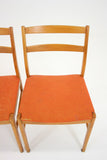 (D042) 4 Danish Modern Beech Wood Dining Chairs