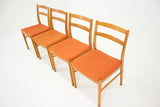 (D042) 4 Danish Modern Beech Wood Dining Chairs