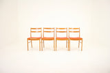 (D042) 4 Danish Modern Beech Wood Dining Chairs